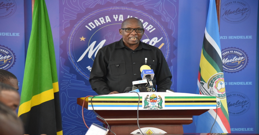 PPRA Chief Executive Officer Eliakim Maswi, speaks about the new e-procurement system NeST and the implementation of the Authority’s functions for the Year 2023/2024, during a press conference at the Information Services Department (Habari Maelezo), recently